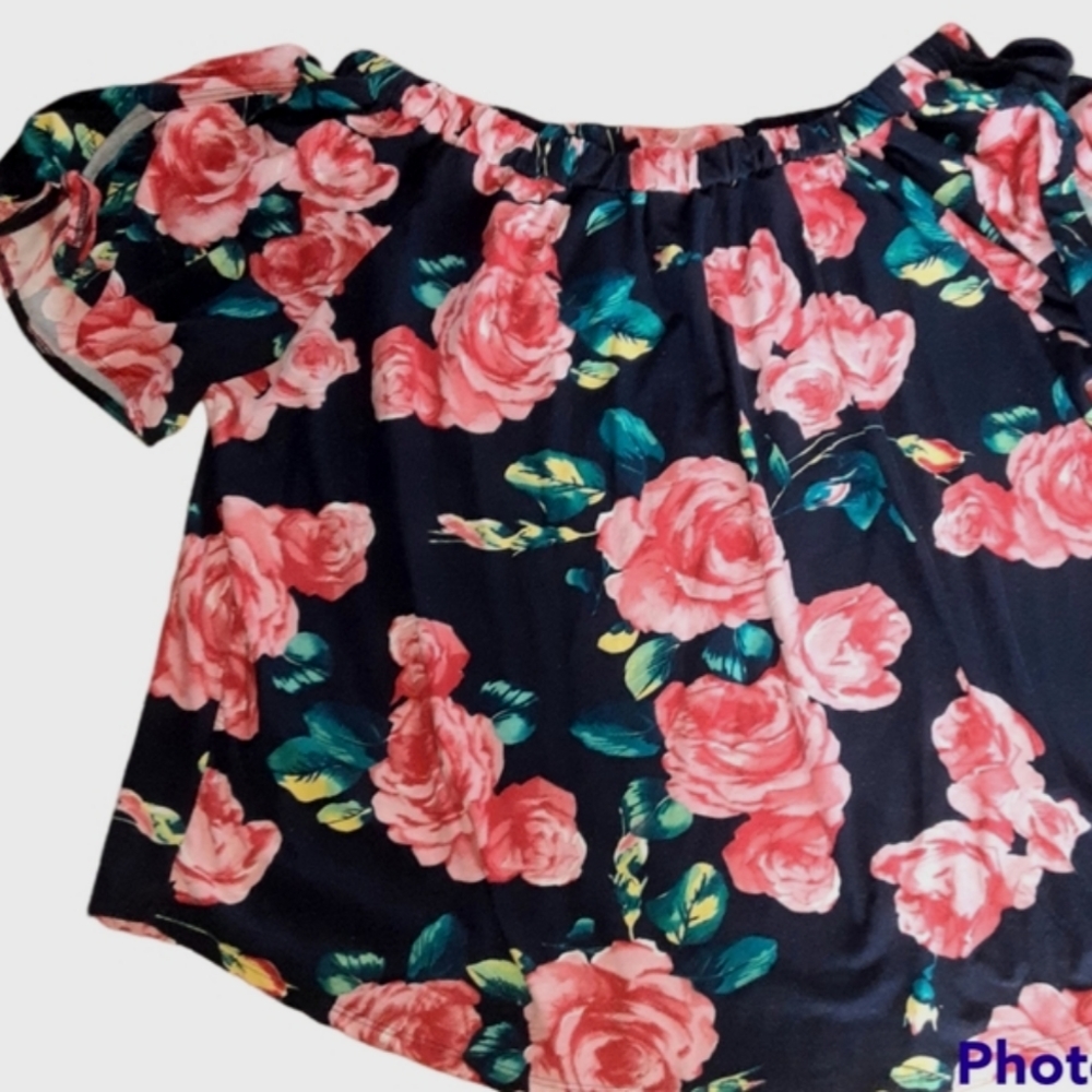 Paper Plane Off the Shoulder Shirt